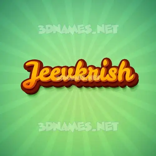 jeevkrish in Green Rays style - 3D name wallpaper