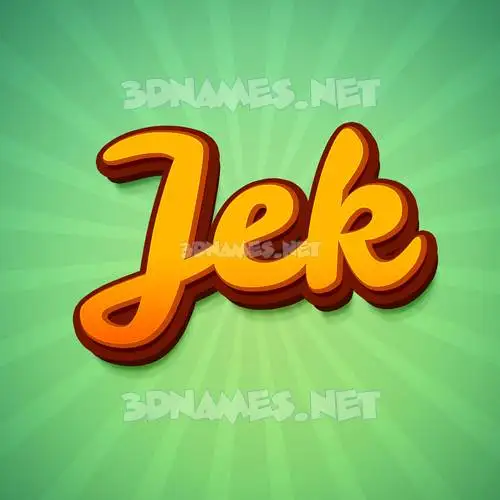 jek in Green Rays style - 3D name wallpaper jek in Green Rays style - 3D name wallpaper