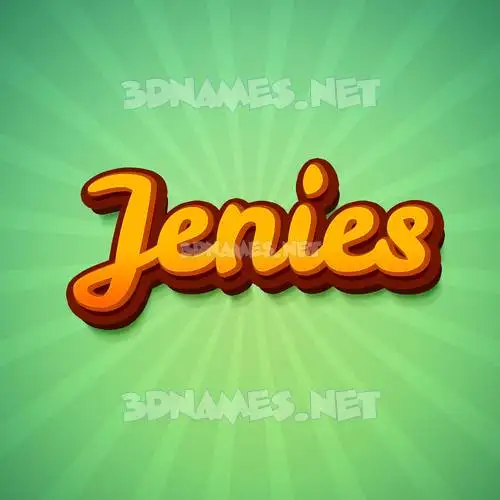 jenies in Green Rays style - 3D name wallpaper jenies in Green Rays style - 3D name wallpaper