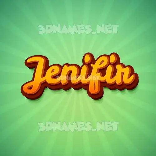 jenifir in Green Rays style - 3D name wallpaper