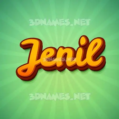 jenil in Green Rays style - 3D name wallpaper jenil in Green Rays style - 3D name wallpaper