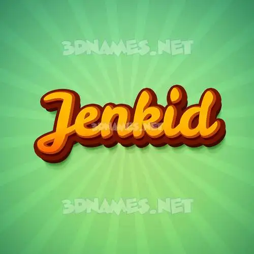 jenkid in Green Rays style - 3D name wallpaper jenkid in Green Rays style - 3D name wallpaper