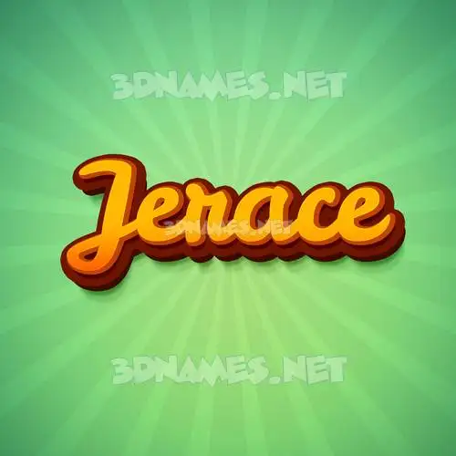 jerace in Green Rays style - 3D name wallpaper