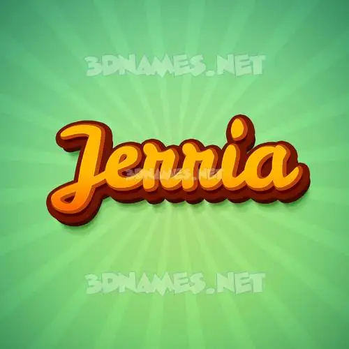 jerria in Green Rays style - 3D name wallpaper jerria in Green Rays style - 3D name wallpaper