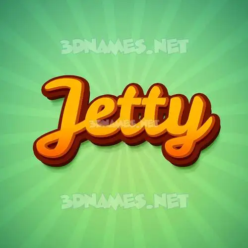 jetty in Green Rays style - 3D name wallpaper jetty in Green Rays style - 3D name wallpaper