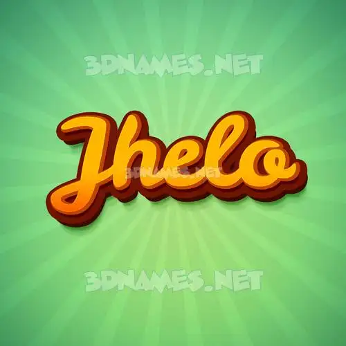 jhelo in Green Rays style - 3D name wallpaper jhelo in Green Rays style - 3D name wallpaper