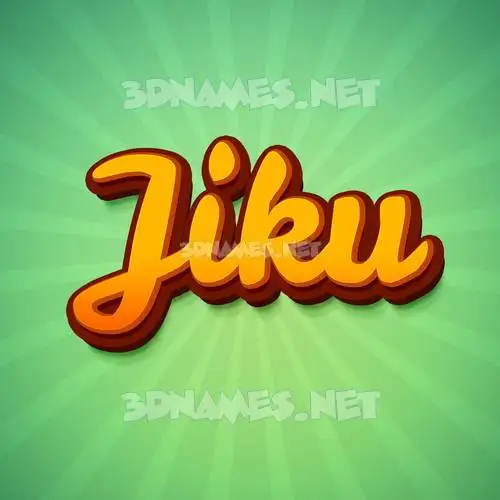 jiku in Green Rays style - 3D name wallpaper jiku in Green Rays style - 3D name wallpaper