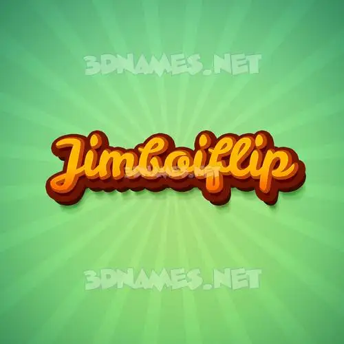 jimboiflip in Green Rays style - 3D name wallpaper