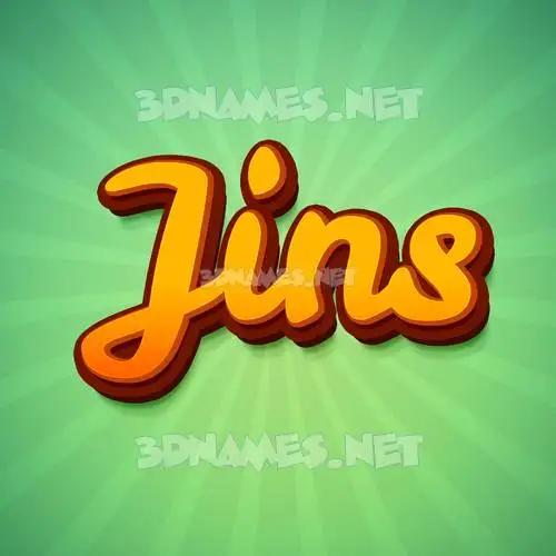 jins in Green Rays style - 3D name wallpaper jins in Green Rays style - 3D name wallpaper