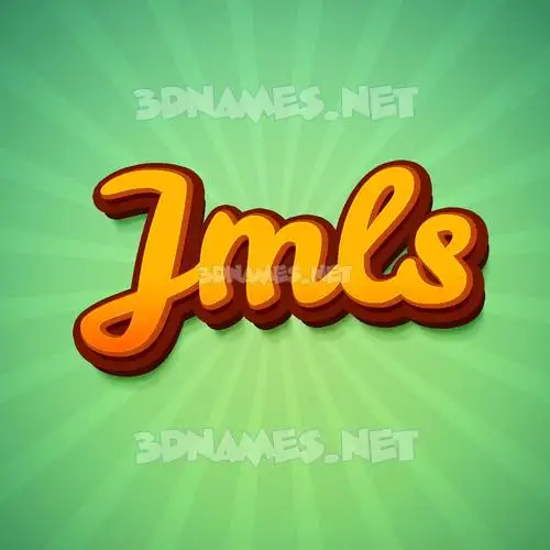jmls in Green Rays style - 3D name wallpaper