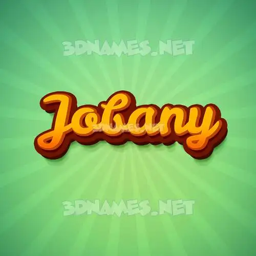 jobany in Green Rays style - 3D name wallpaper