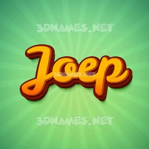 joep in Green Rays style - 3D name wallpaper