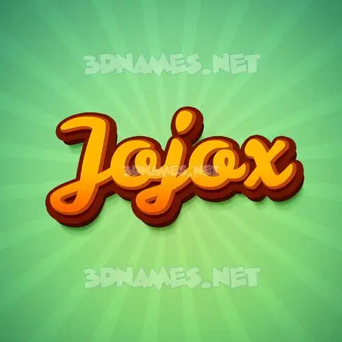 jojox in Green Rays style - 3D name wallpaper jojox in Green Rays style - 3D name wallpaper