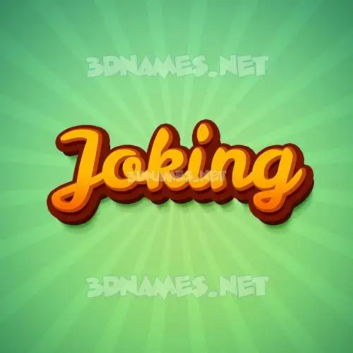 joking in Green Rays style - 3D name wallpaper joking in Green Rays style - 3D name wallpaper