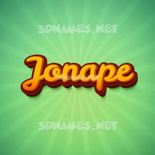 jonape in Green Rays style - 3D name wallpaper