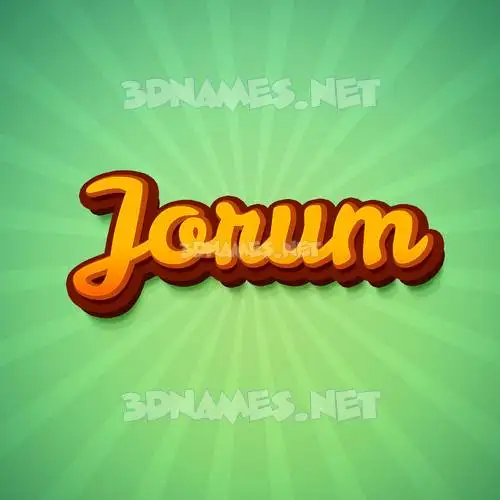jorum in Green Rays style - 3D name wallpaper