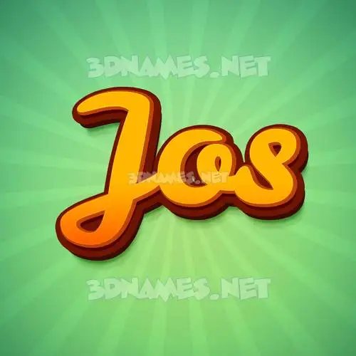 jos in Green Rays style - 3D name wallpaper