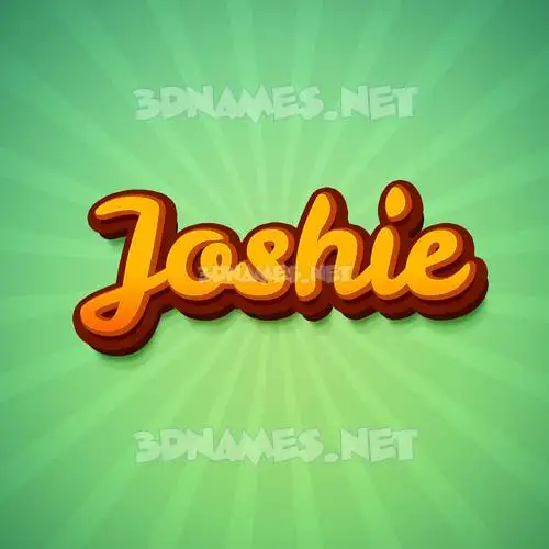 joshie in Green Rays style - 3D name wallpaper