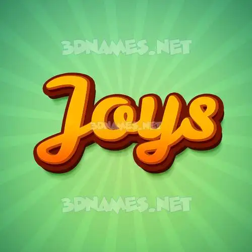 joys in Green Rays style - 3D name wallpaper
