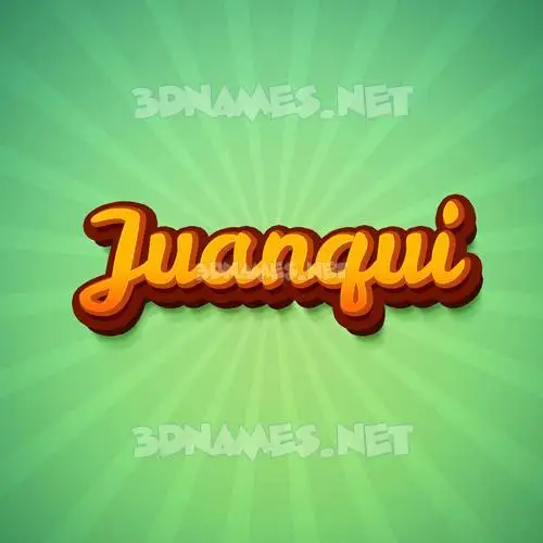 juanqui in Green Rays style - 3D name wallpaper
