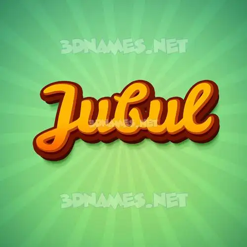 jubul in Green Rays style - 3D name wallpaper