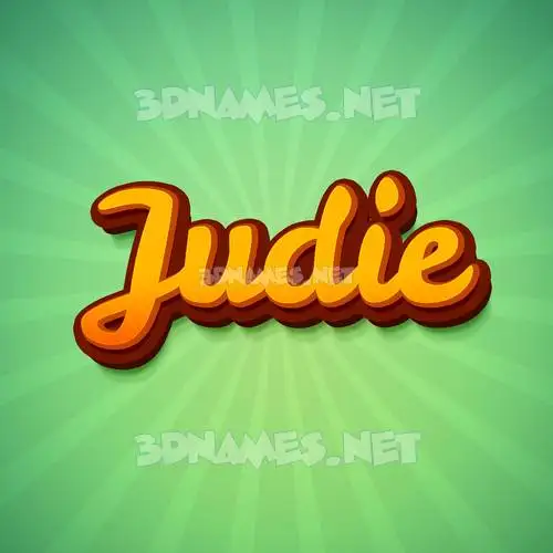 judie in Green Rays style - 3D name wallpaper