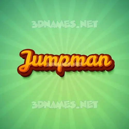 jumpman in Green Rays style - 3D name wallpaper jumpman in Green Rays style - 3D name wallpaper
