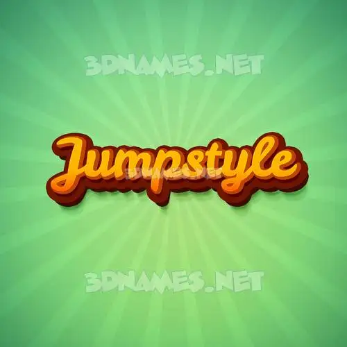 jumpstyle in Green Rays style - 3D name wallpaper