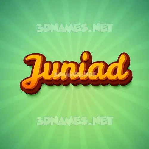 juniad in Green Rays style - 3D name wallpaper