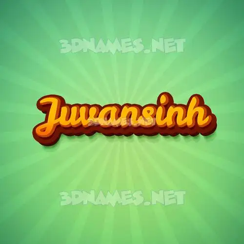juvansinh in Green Rays style - 3D name wallpaper