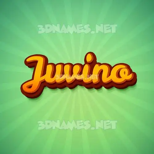juvino in Green Rays style - 3D name wallpaper