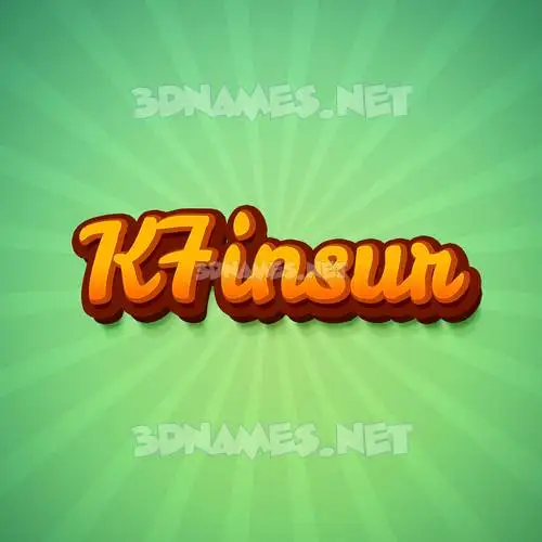 k7insur in Green Rays style - 3D name wallpaper
