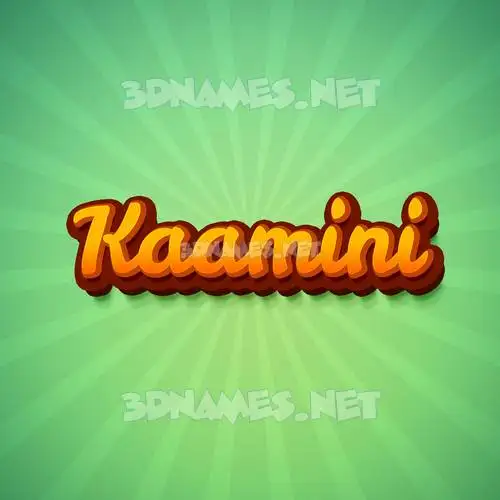 kaamini in Green Rays style - 3D name wallpaper