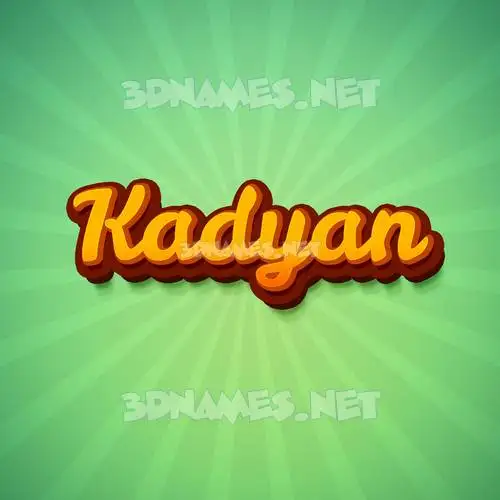 kadyan in Green Rays style - 3D name wallpaper