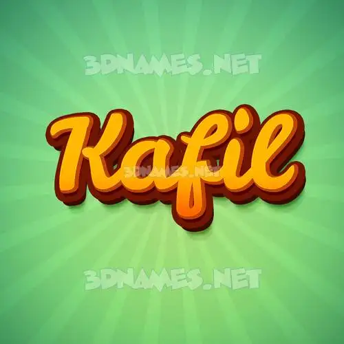kafil in Green Rays style - 3D name wallpaper kafil in Green Rays style - 3D name wallpaper
