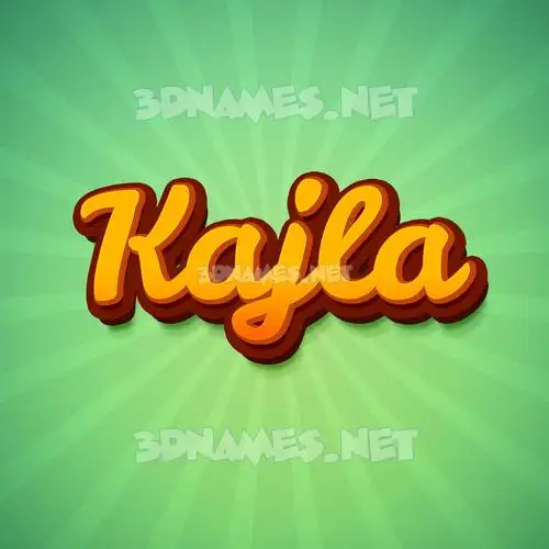 kajla in Green Rays style - 3D name wallpaper kajla in Green Rays style - 3D name wallpaper