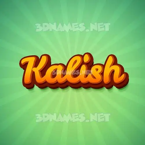 kalish in Green Rays style - 3D name wallpaper kalish in Green Rays style - 3D name wallpaper