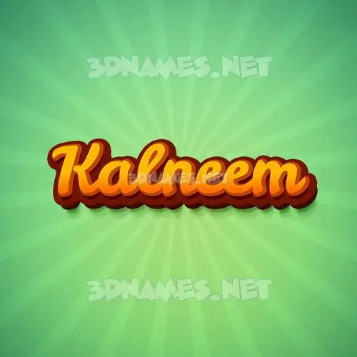kalneem in Green Rays style - 3D name wallpaper