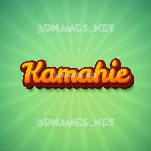 kamahie in Green Rays style - 3D name wallpaper kamahie in Green Rays style - 3D name wallpaper