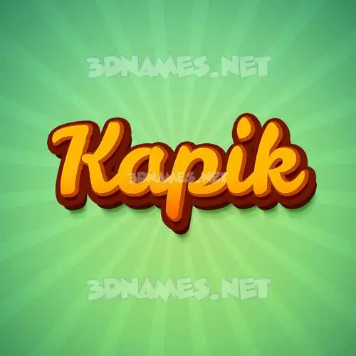 kapik in Green Rays style - 3D name wallpaper kapik in Green Rays style - 3D name wallpaper