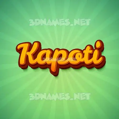 kapoti in Green Rays style - 3D name wallpaper kapoti in Green Rays style - 3D name wallpaper