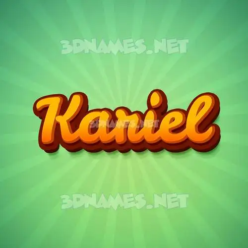 kariel in Green Rays style - 3D name wallpaper kariel in Green Rays style - 3D name wallpaper