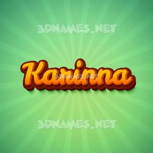 karinna in Green Rays style - 3D name wallpaper