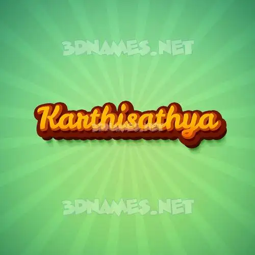 karthisathya in Green Rays style - 3D name wallpaper