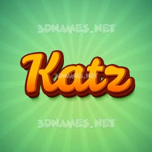 katz in Green Rays style - 3D name wallpaper katz in Green Rays style - 3D name wallpaper