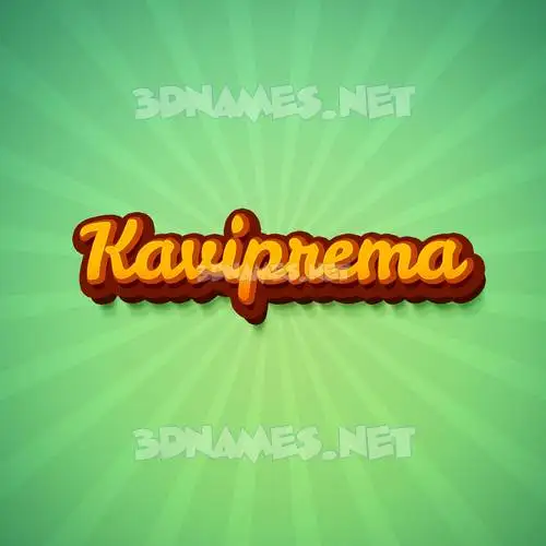 kaviprema in Green Rays style - 3D name wallpaper