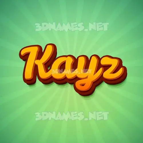 kayz in Green Rays style - 3D name wallpaper kayz in Green Rays style - 3D name wallpaper