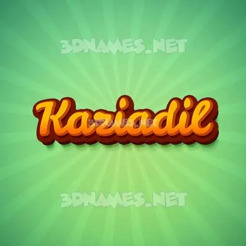 kaziadil in Green Rays style - 3D name wallpaper kaziadil in Green Rays style - 3D name wallpaper
