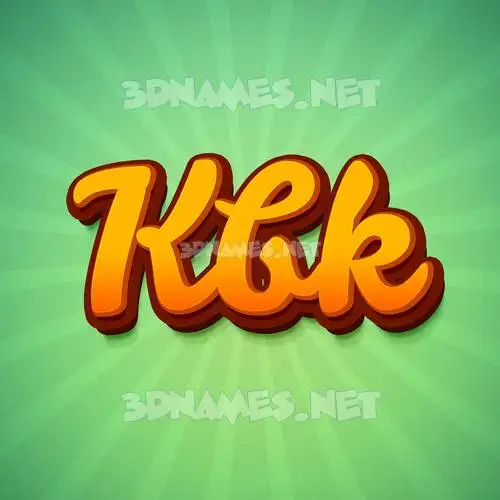 kbk in Green Rays style - 3D name wallpaper