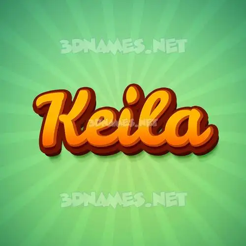 keila in Green Rays style - 3D name wallpaper